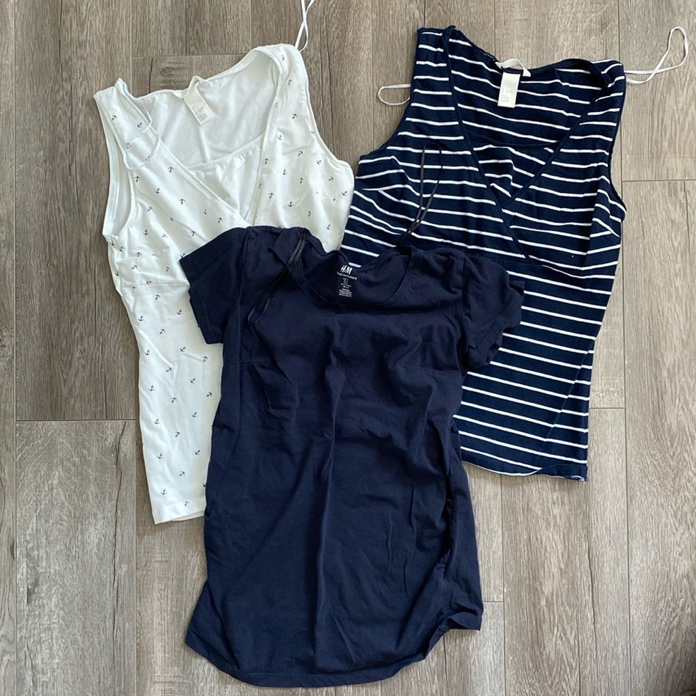 H&M MAMA Maternite T-shirt - 2 nursing and 1 maternity
